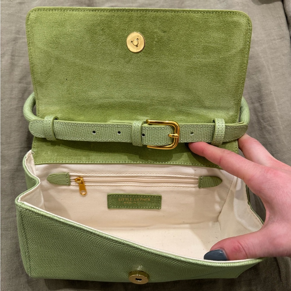 Little Liffner Green Baguette Bag - Picture 4 of 6